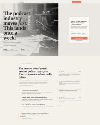 Podcasting Newsletter Landing Page Template