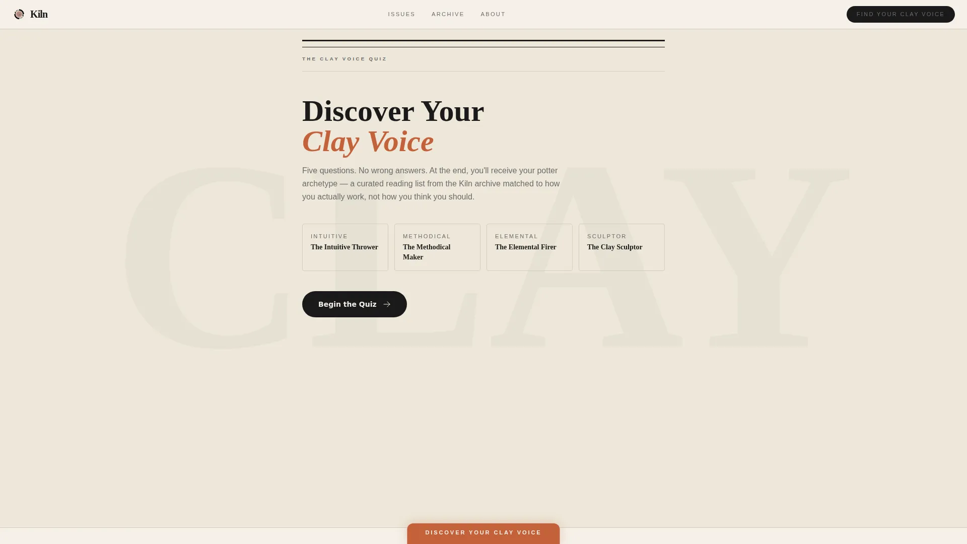 Expert Pottery Studio Landing Page Template