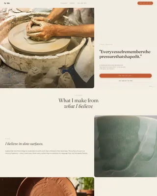 Artisan Clay Sculpting Landing Page Template
