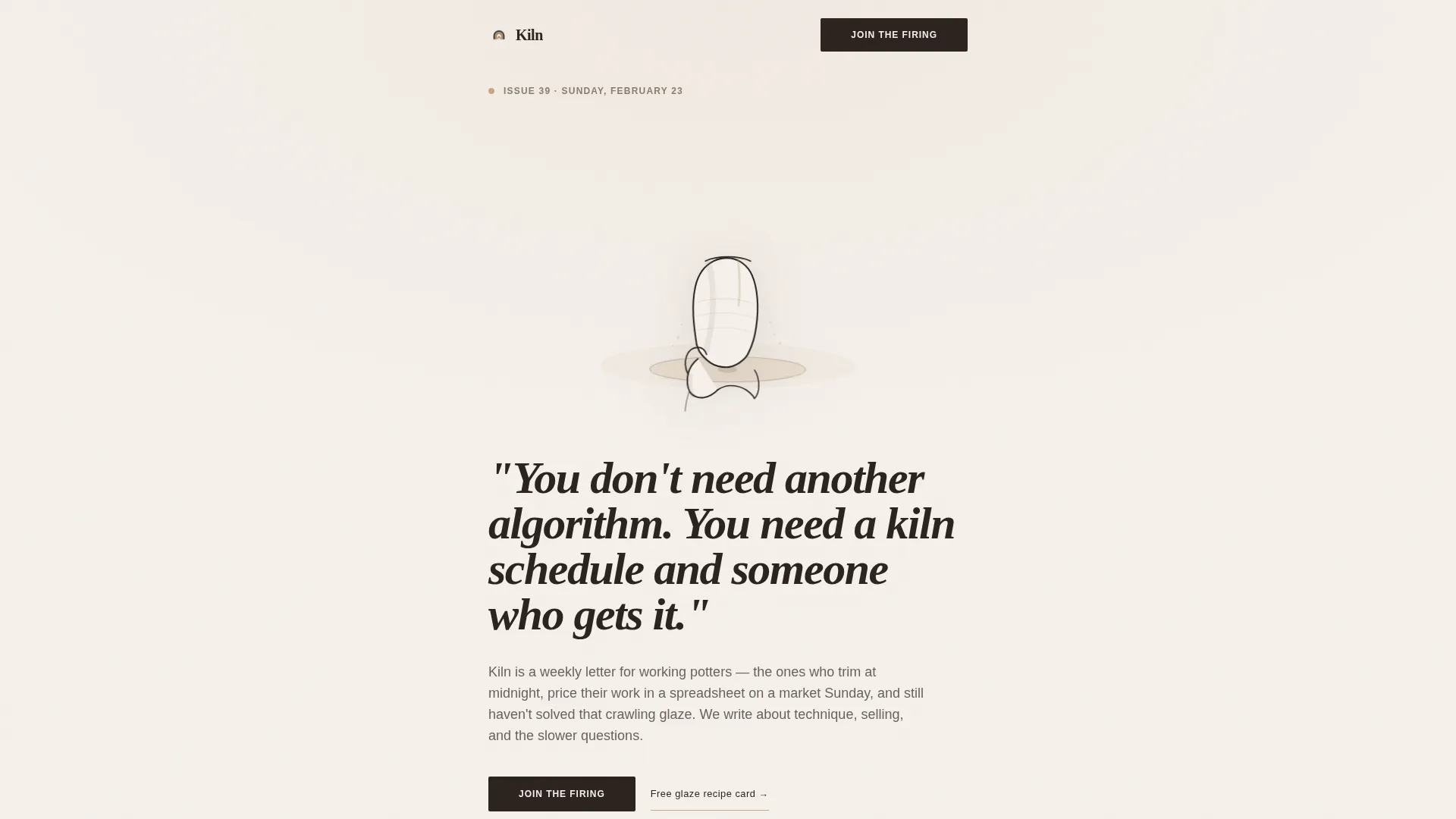 Handcrafted Ceramic Gallery Landing Page Template