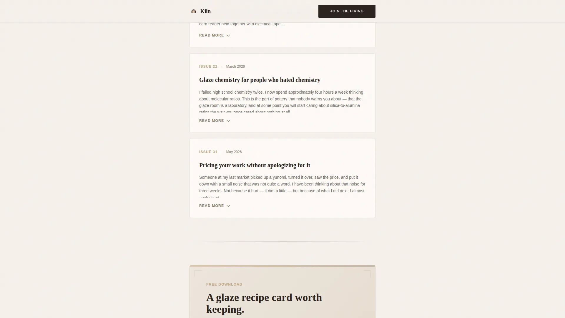 Handcrafted Ceramic Gallery Landing Page Template