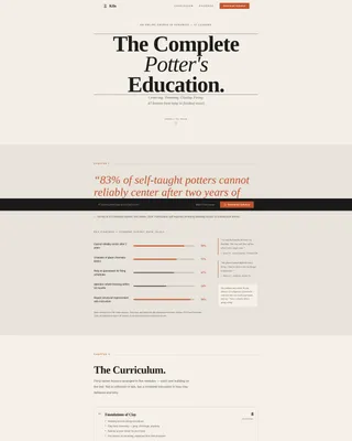 Ceramics Online Course Landing Page Template