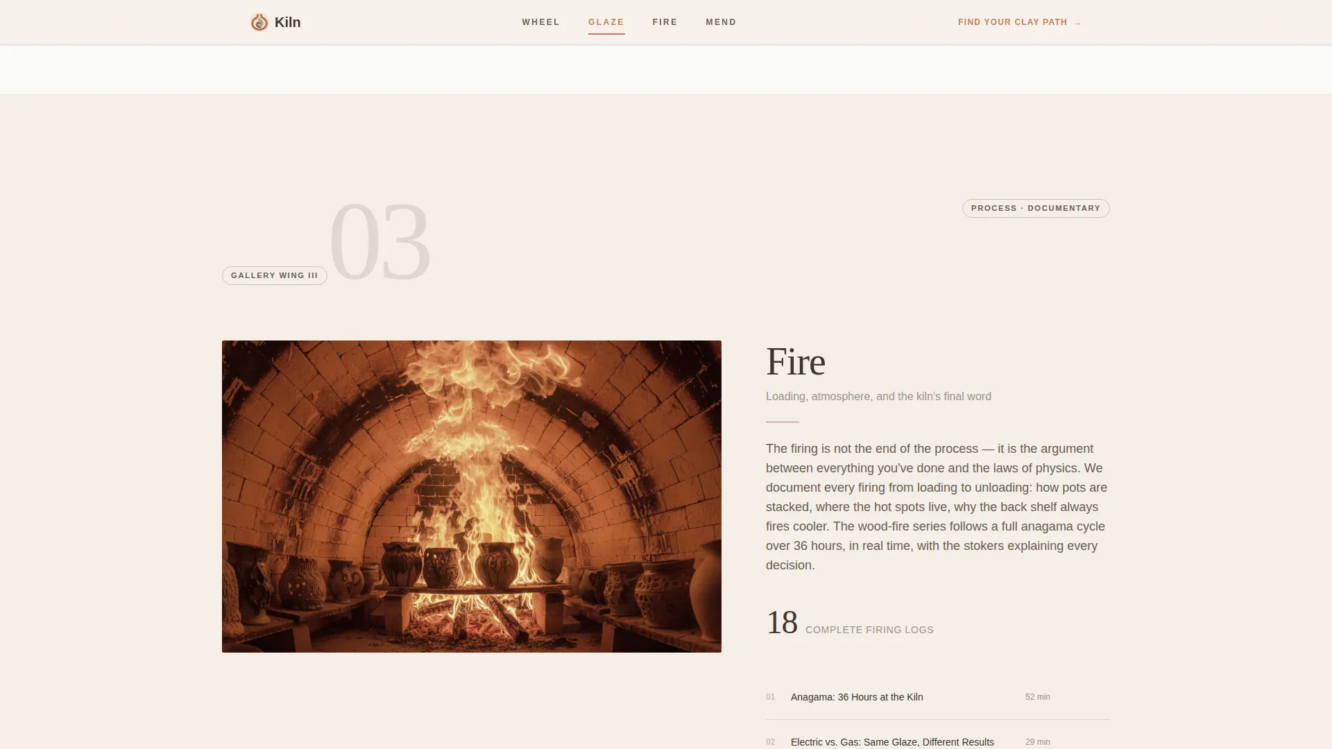 Ceramics YouTube Channel Landing Page Template
