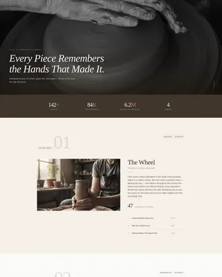 Ceramics YouTube Channel Landing Page Template