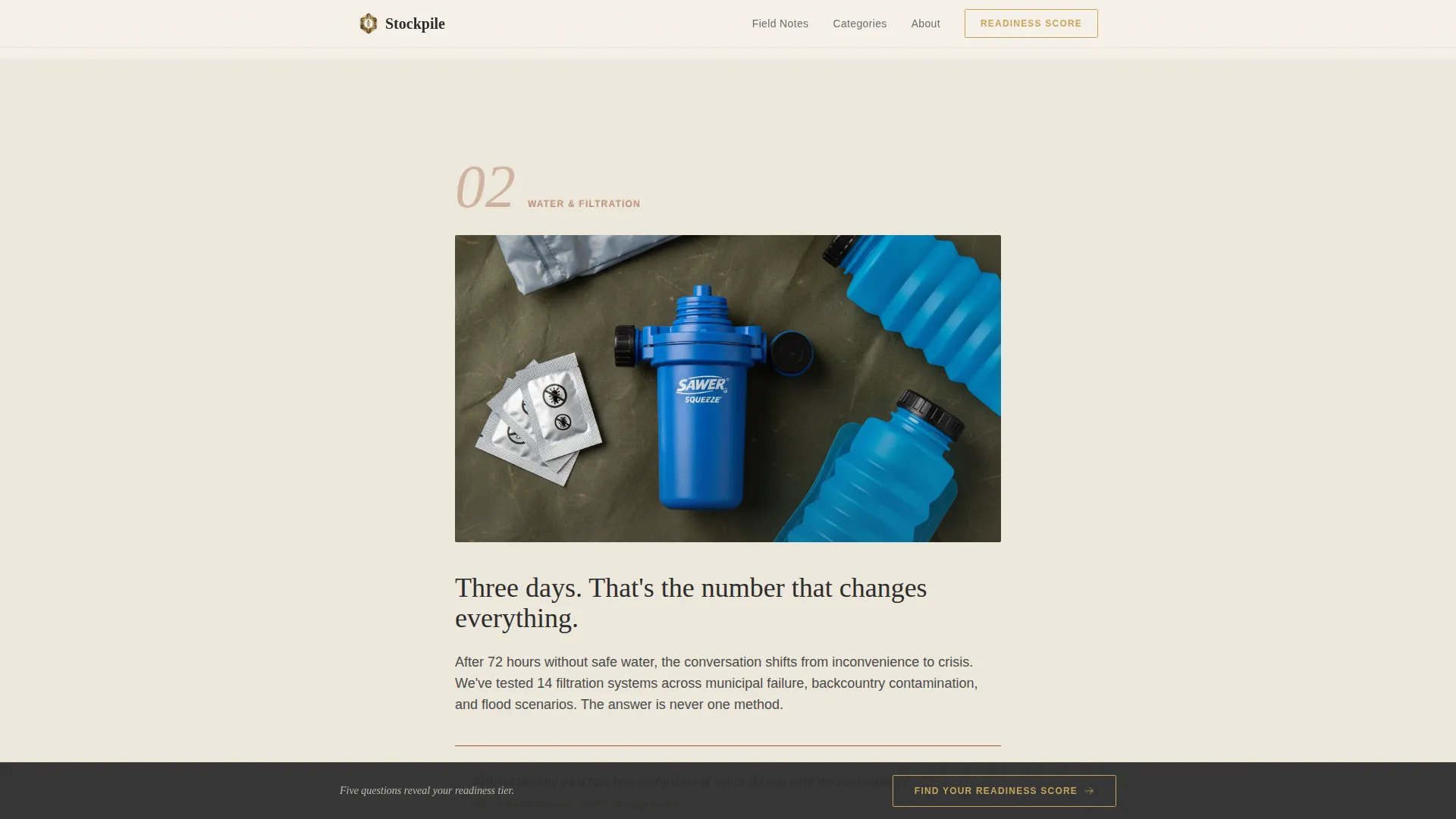 Prepper & Survival Blog Landing Page Template