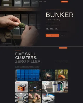 Cinematic Survival Creator Landing Page Template