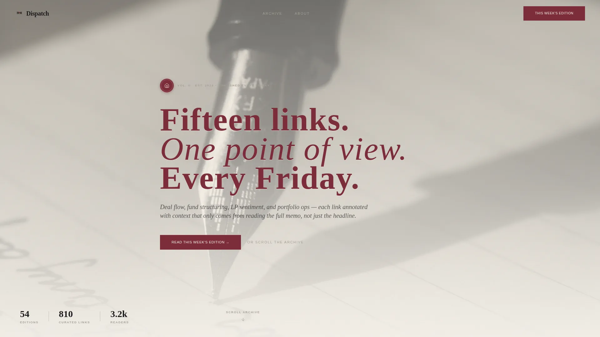 Private Equity Newsletter Landing Page Template