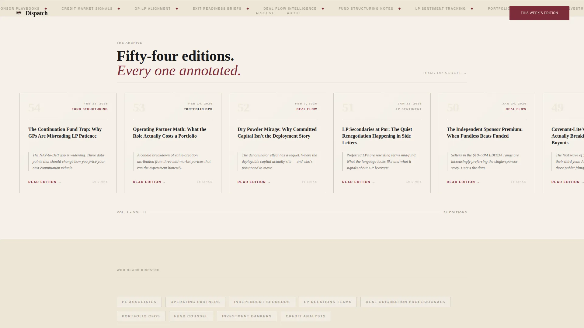 Private Equity Newsletter Landing Page Template