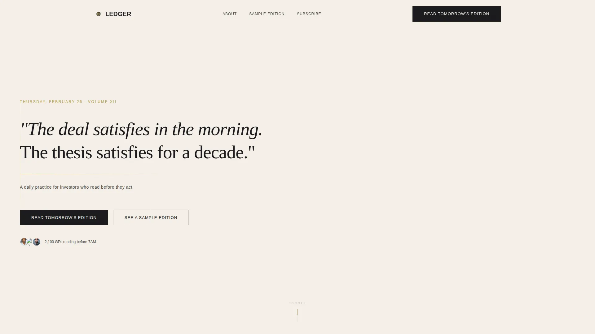 Private Equity Newsletter Landing Page Template