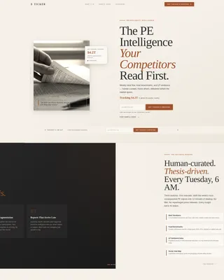 Private Equity Newsletter Landing Page Template