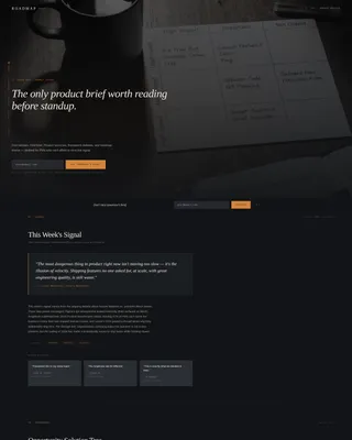 Product Management Newsletter Landing Page Template