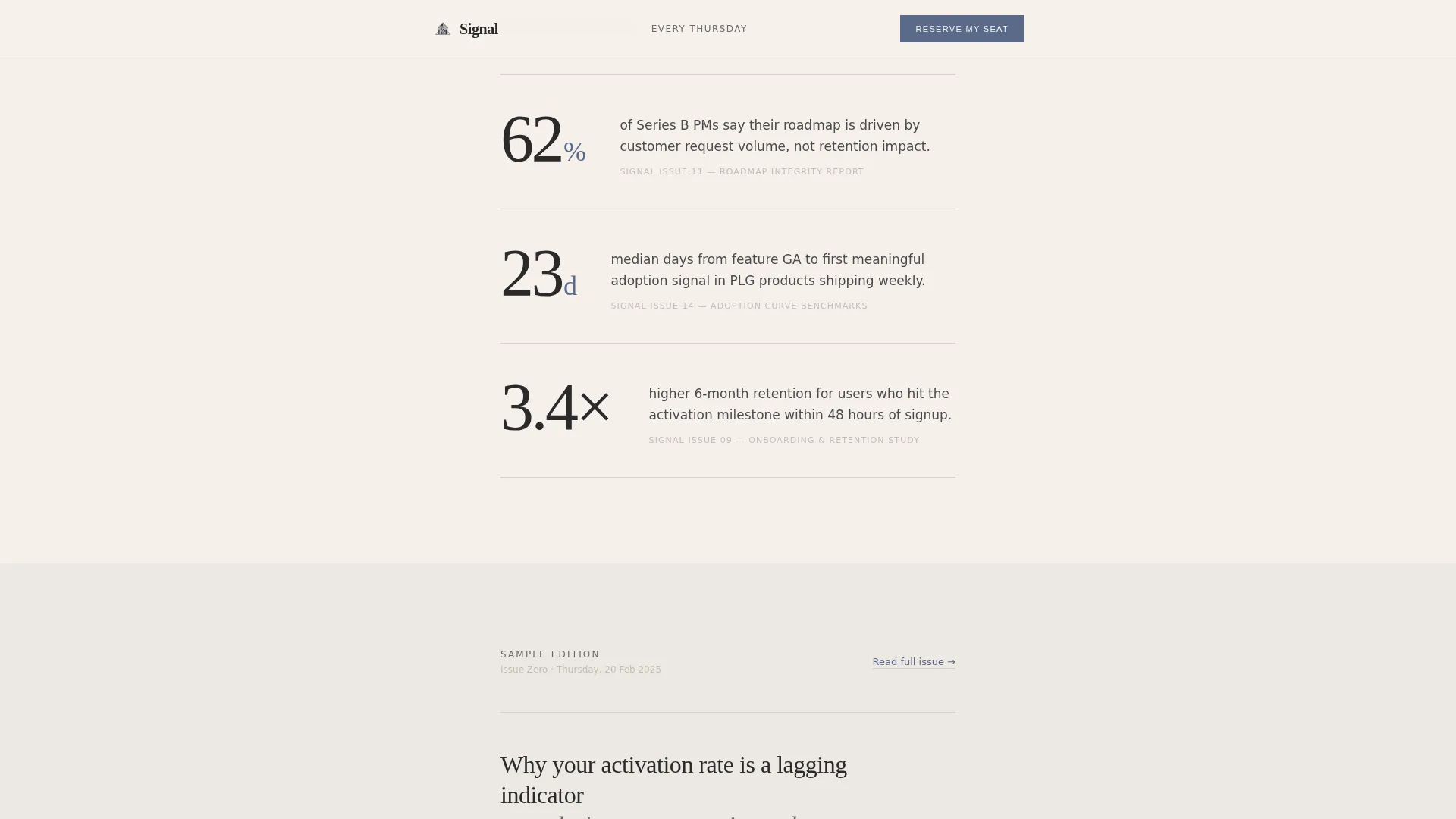 Product Management Newsletter Landing Page Template