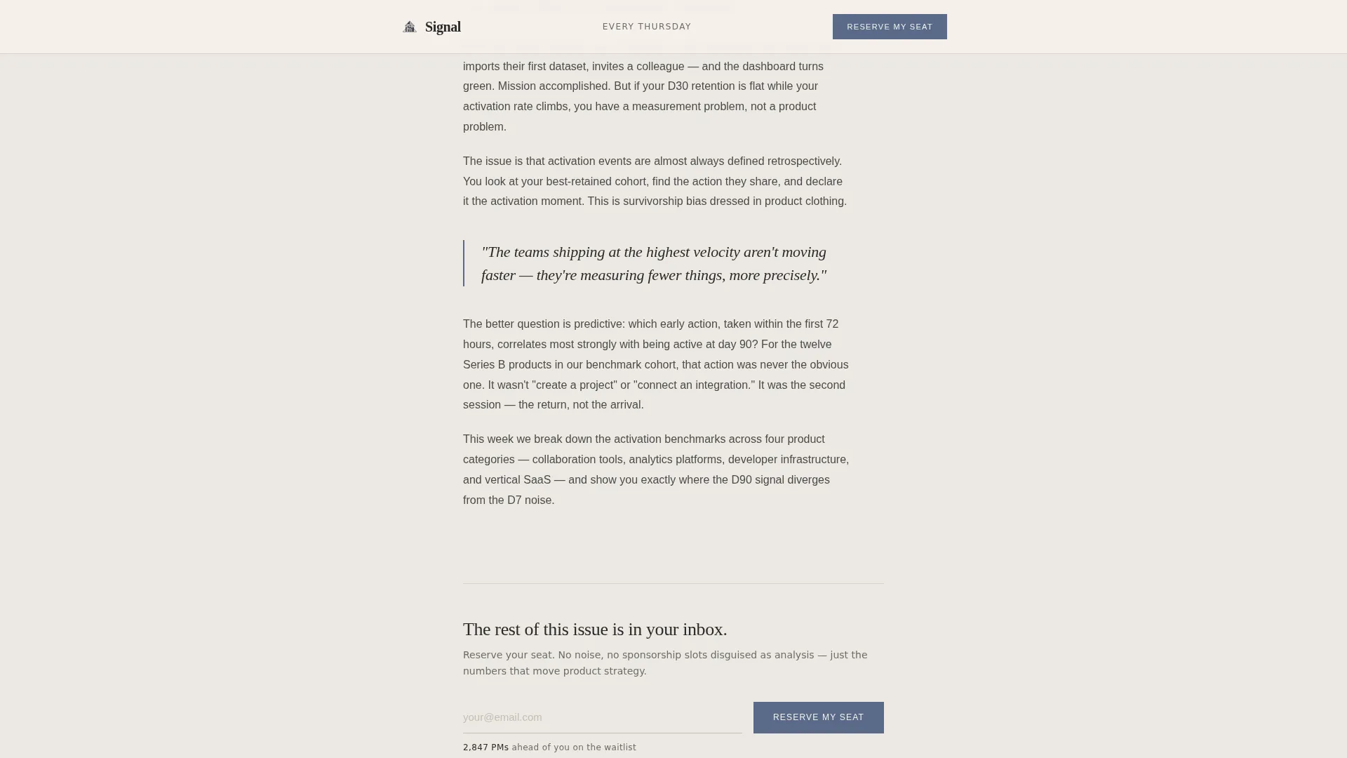Product Management Newsletter Landing Page Template