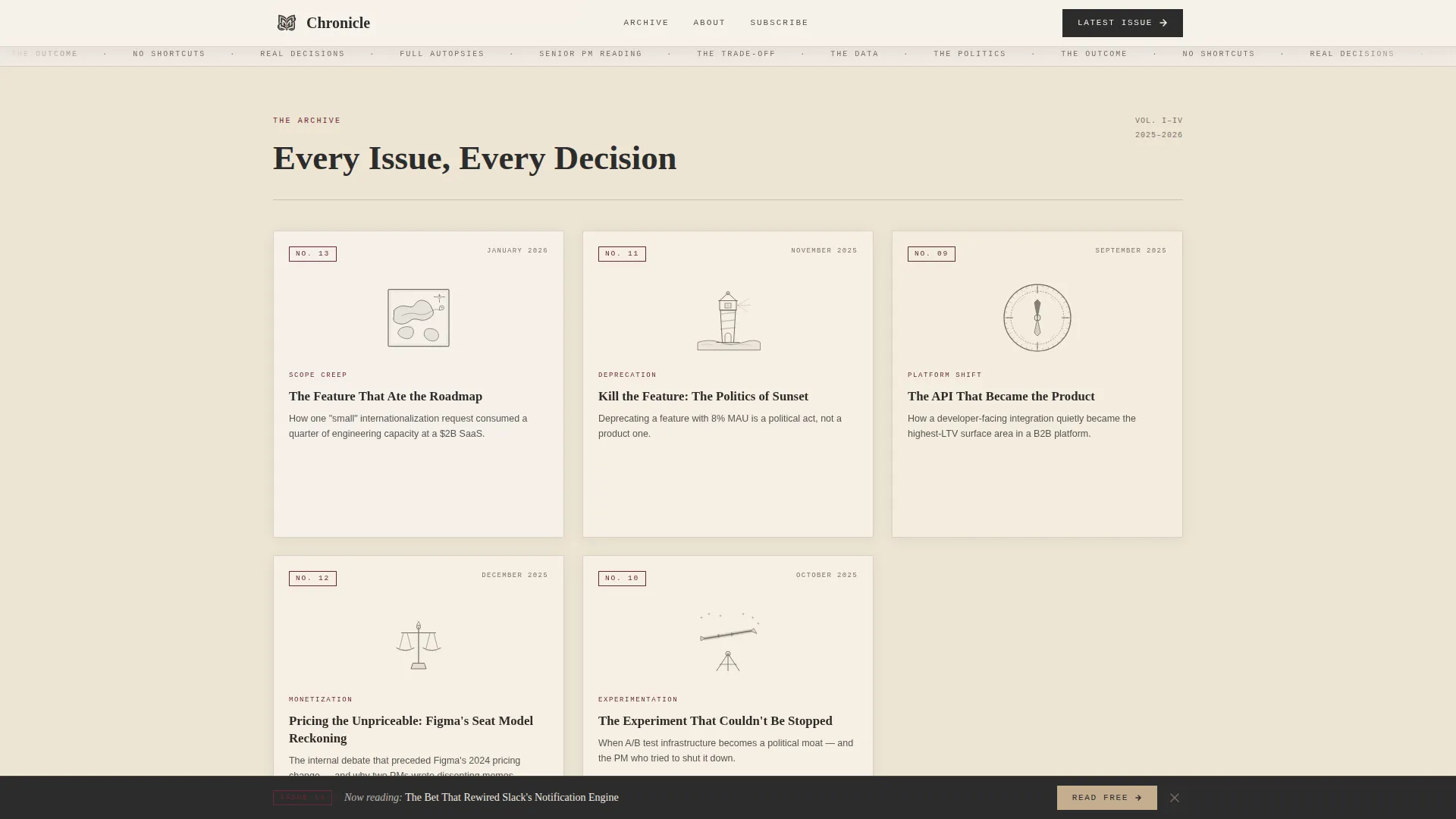 Product Management Editorial Landing Page Template