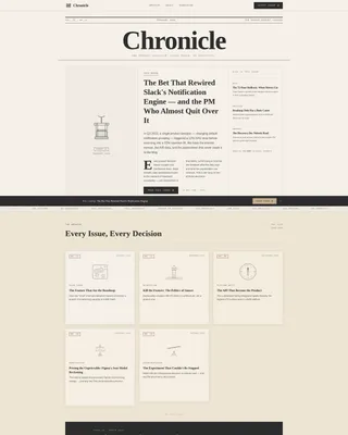 Product Management Editorial Landing Page Template