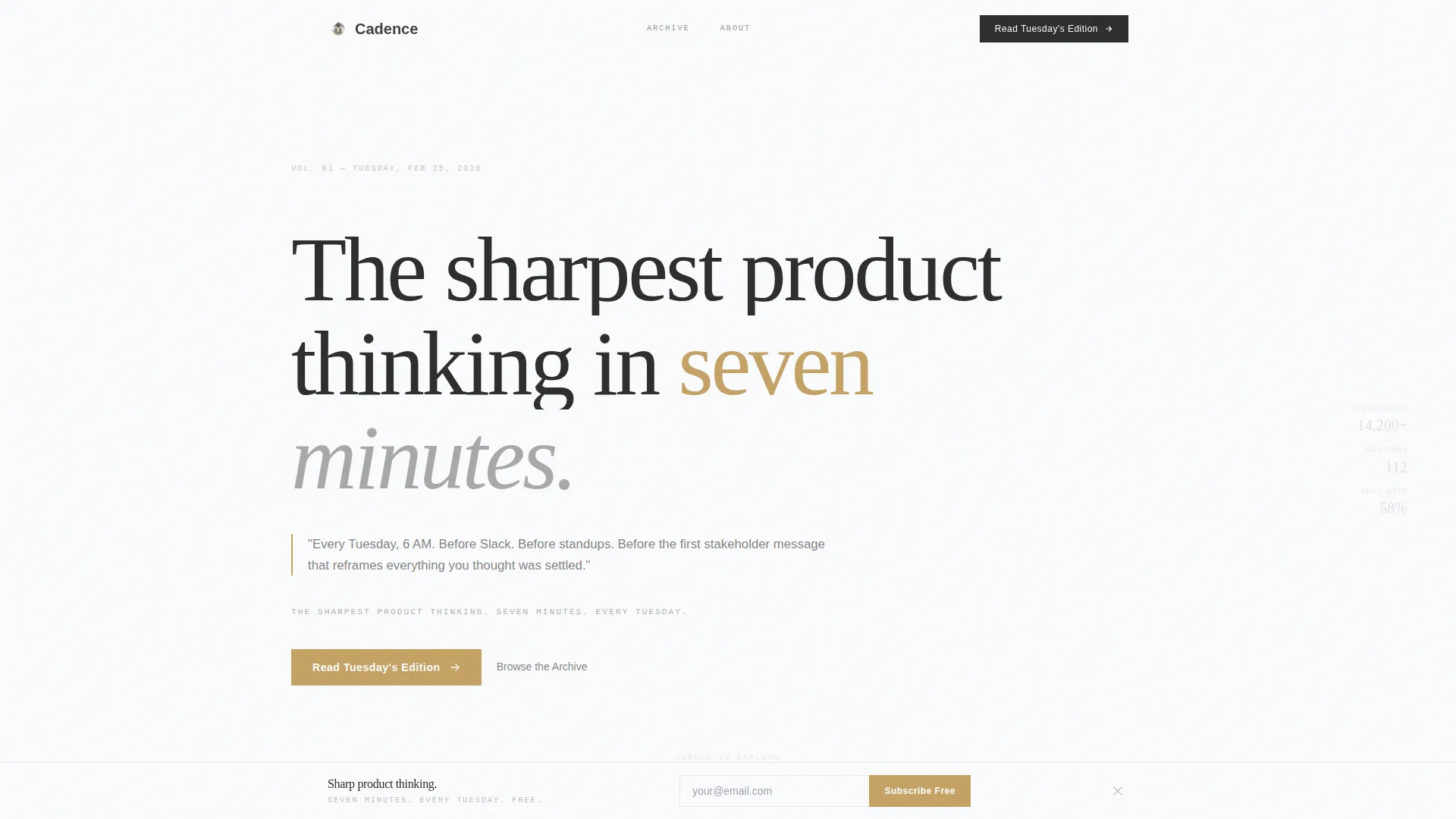 Product Management Newsletter Portfolio Website Template