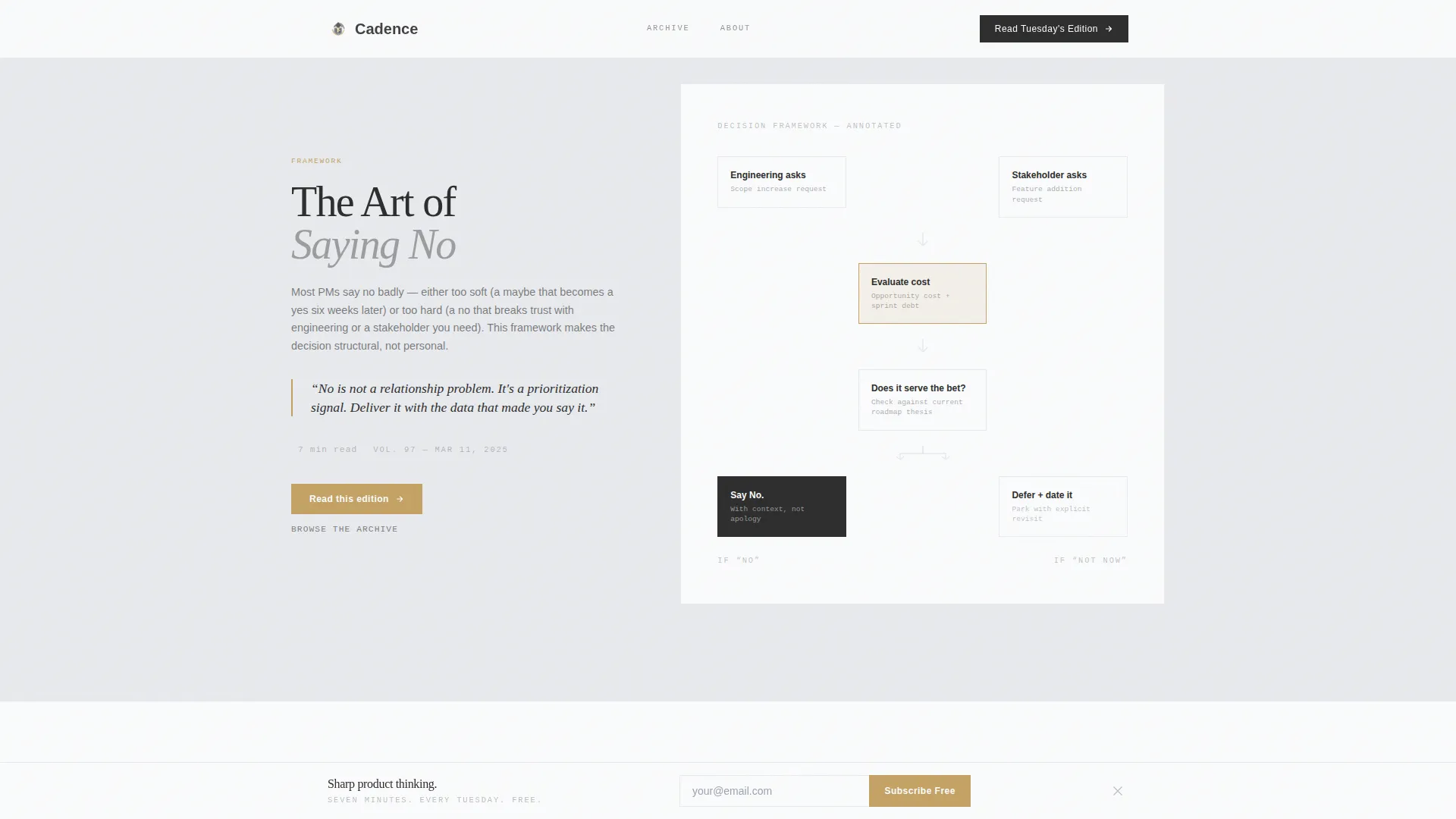 Product Management Newsletter Portfolio Website Template