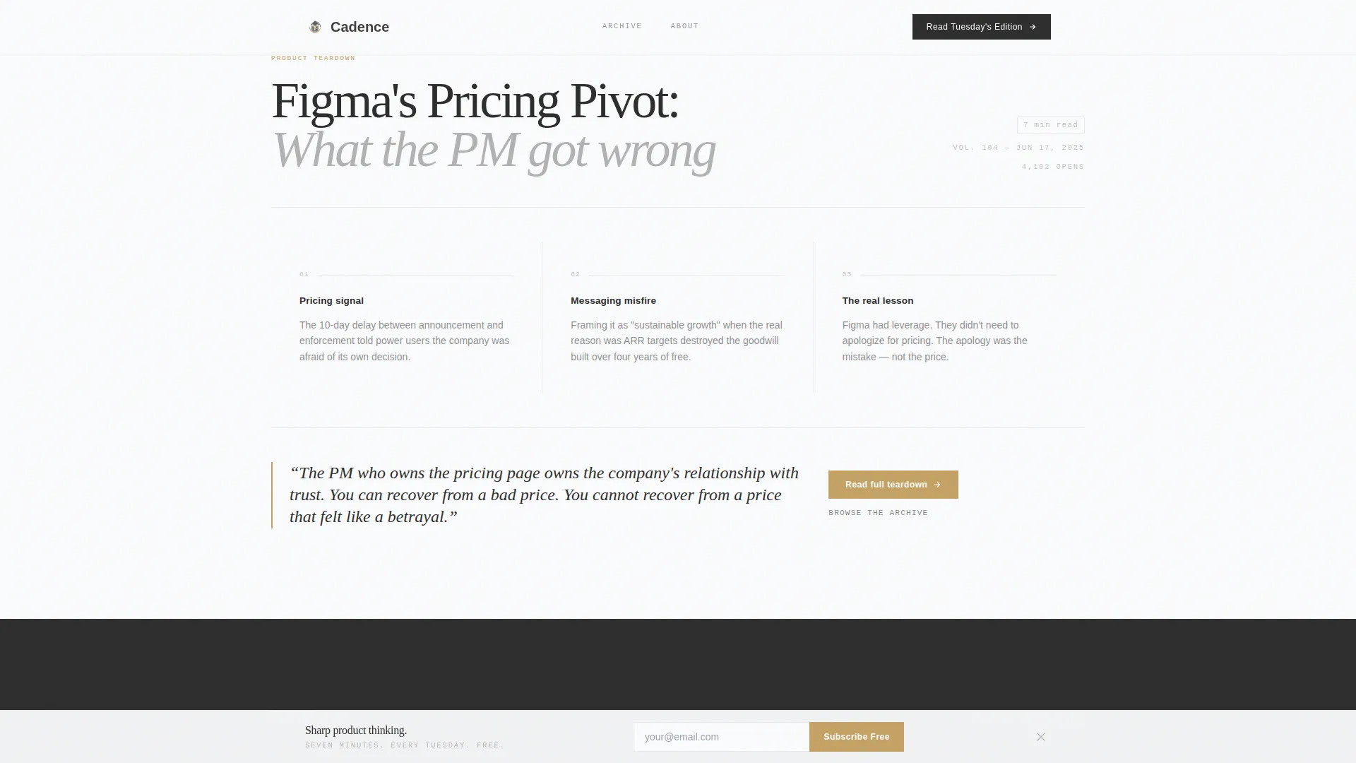 Product Management Newsletter Portfolio Website Template
