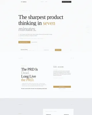 Product Management Newsletter Portfolio Website Template