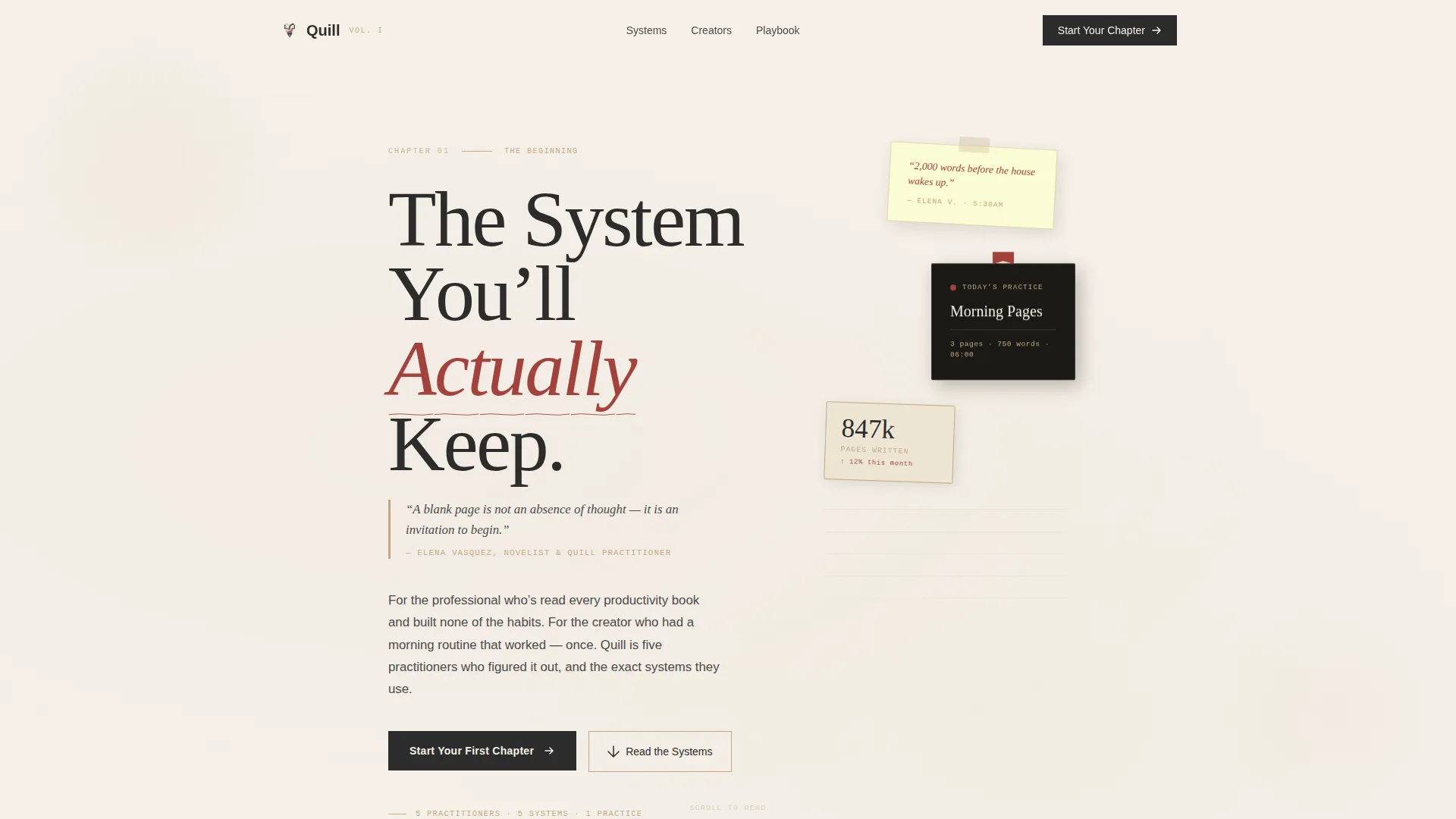 Editorial Productivity Landing Page Template