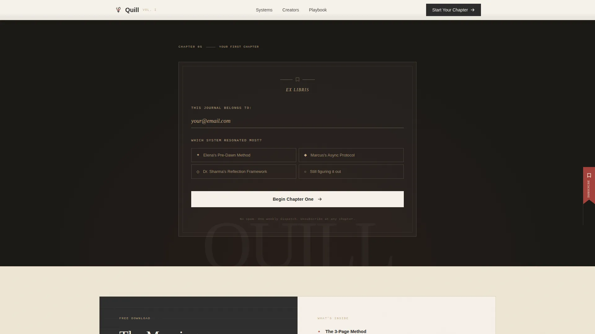 Editorial Productivity Landing Page Template