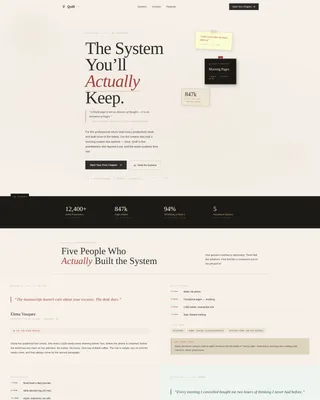 Editorial Productivity Landing Page Template