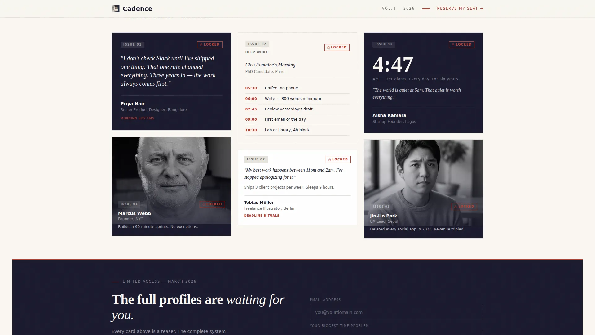 Editorial Productivity Waitlist Landing Page Template