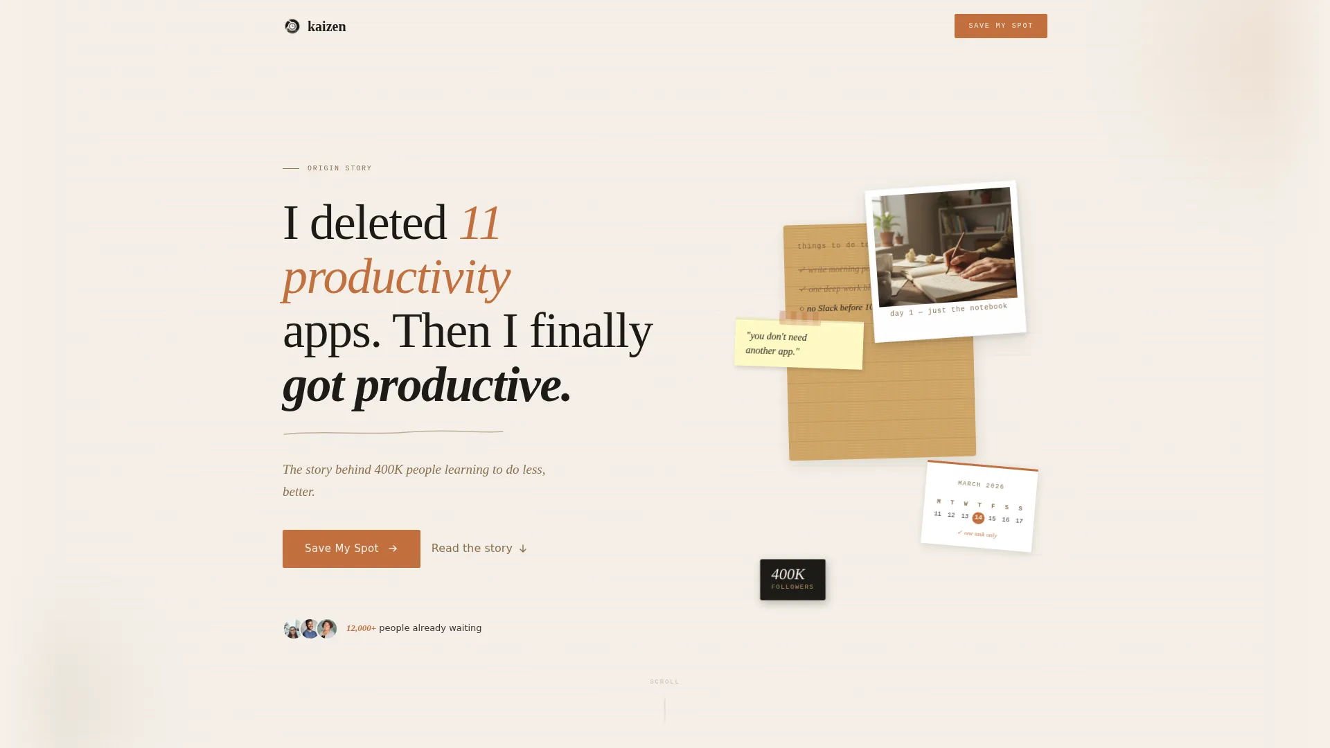 Mindful Productivity Landing Page Template