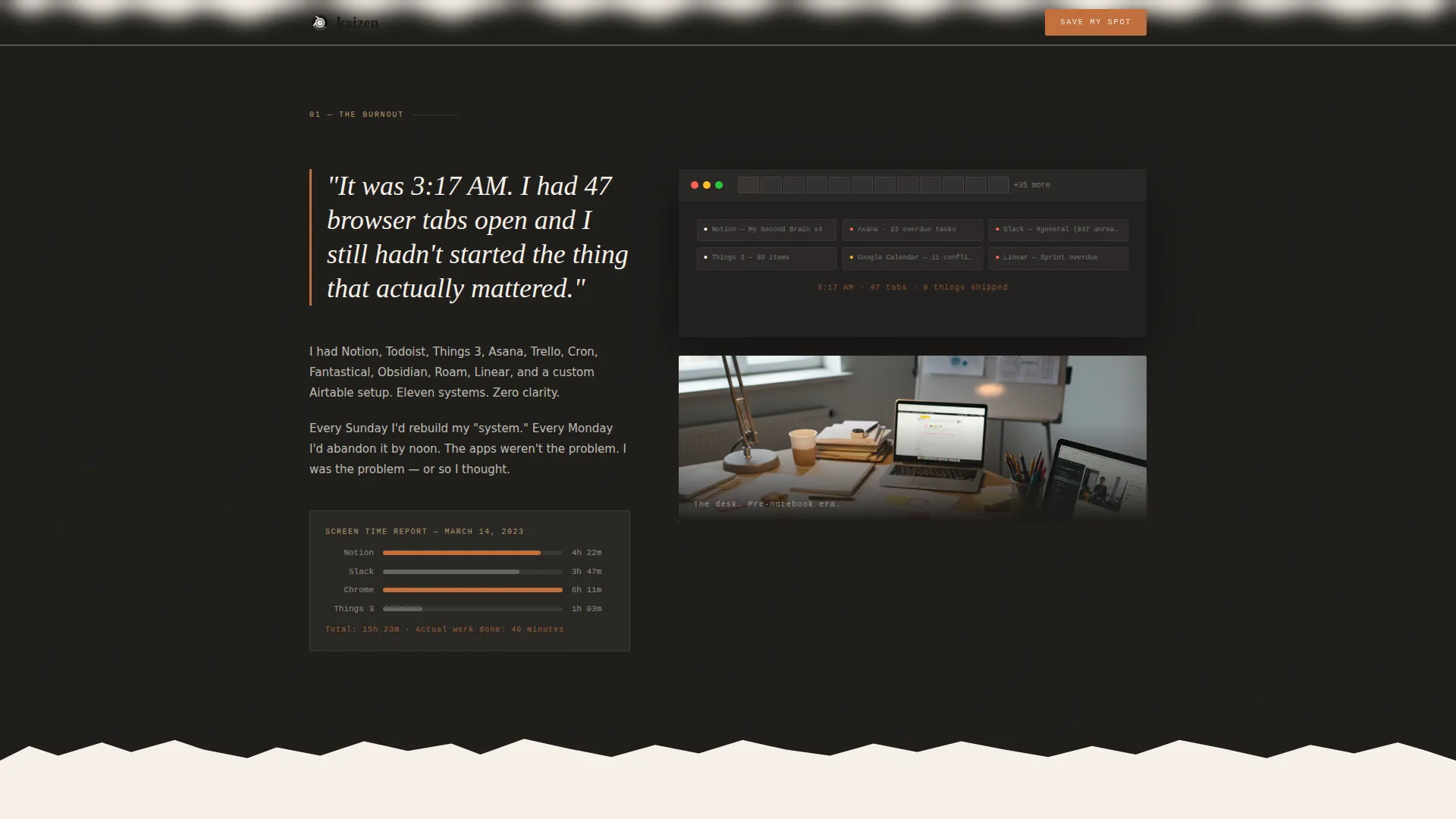 Mindful Productivity Landing Page Template