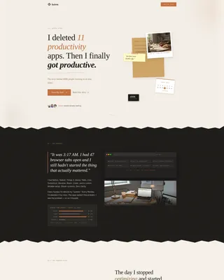 Mindful Productivity Landing Page Template