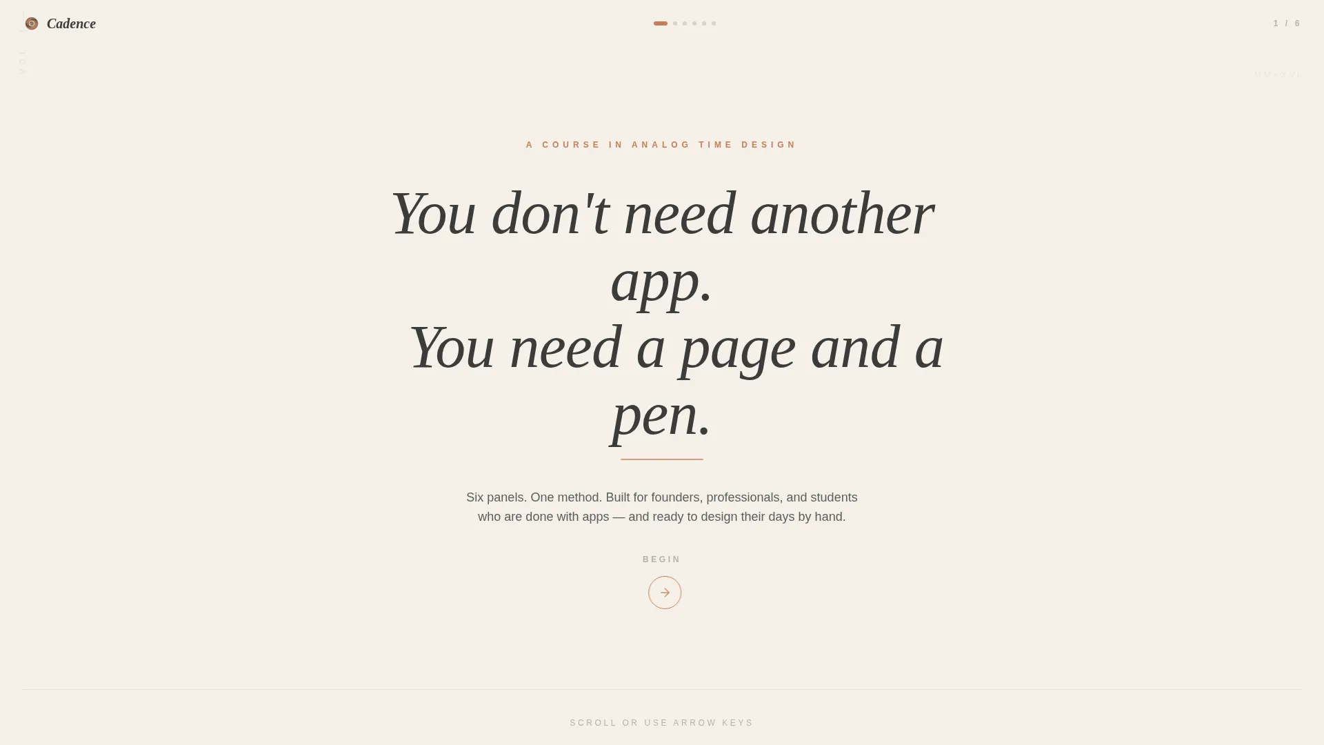 Analog Productivity Course Landing Page Template
