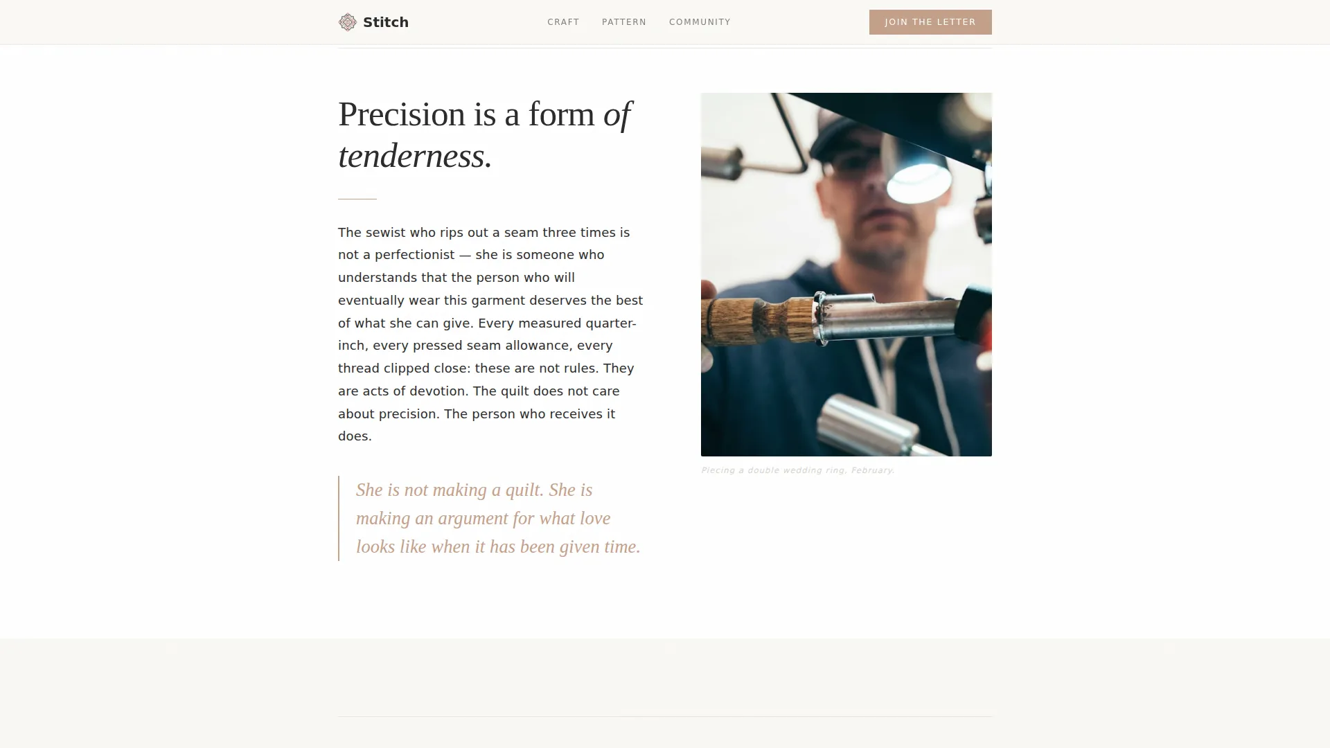 Quilting & Sewing Content Blog Website Template