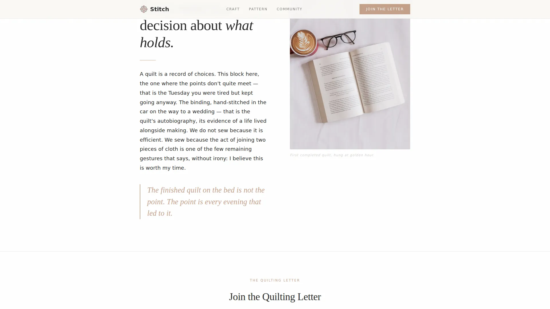 Quilting & Sewing Content Blog Website Template