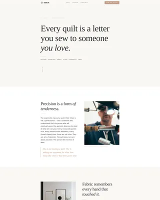 Quilting & Sewing Content Blog Website Template