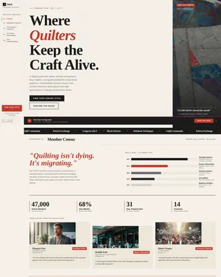 Quilting & Sewing Content Advanced Blog Website Template