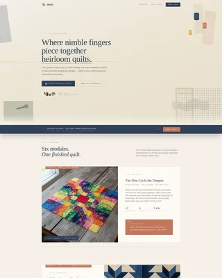 Quilting & Sewing Content Complete Blog Website Template