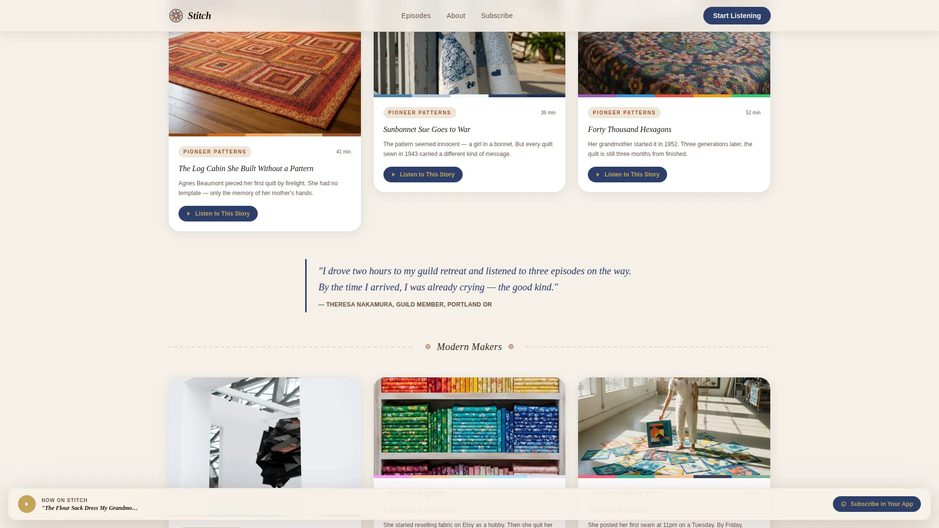 Quilting & Sewing Content Professional Website Template