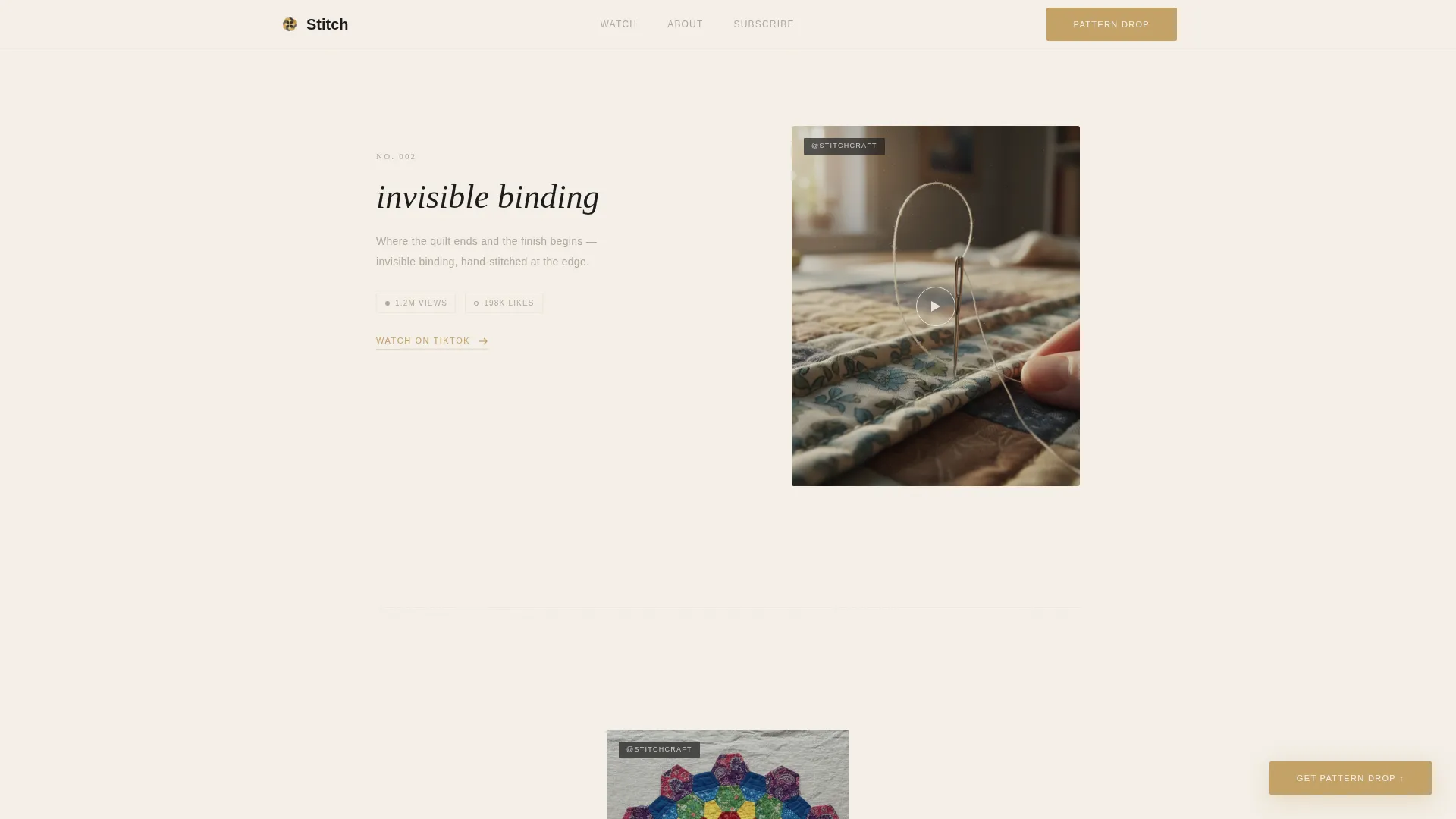 Beautiful Textile Artisan Landing Page Template
