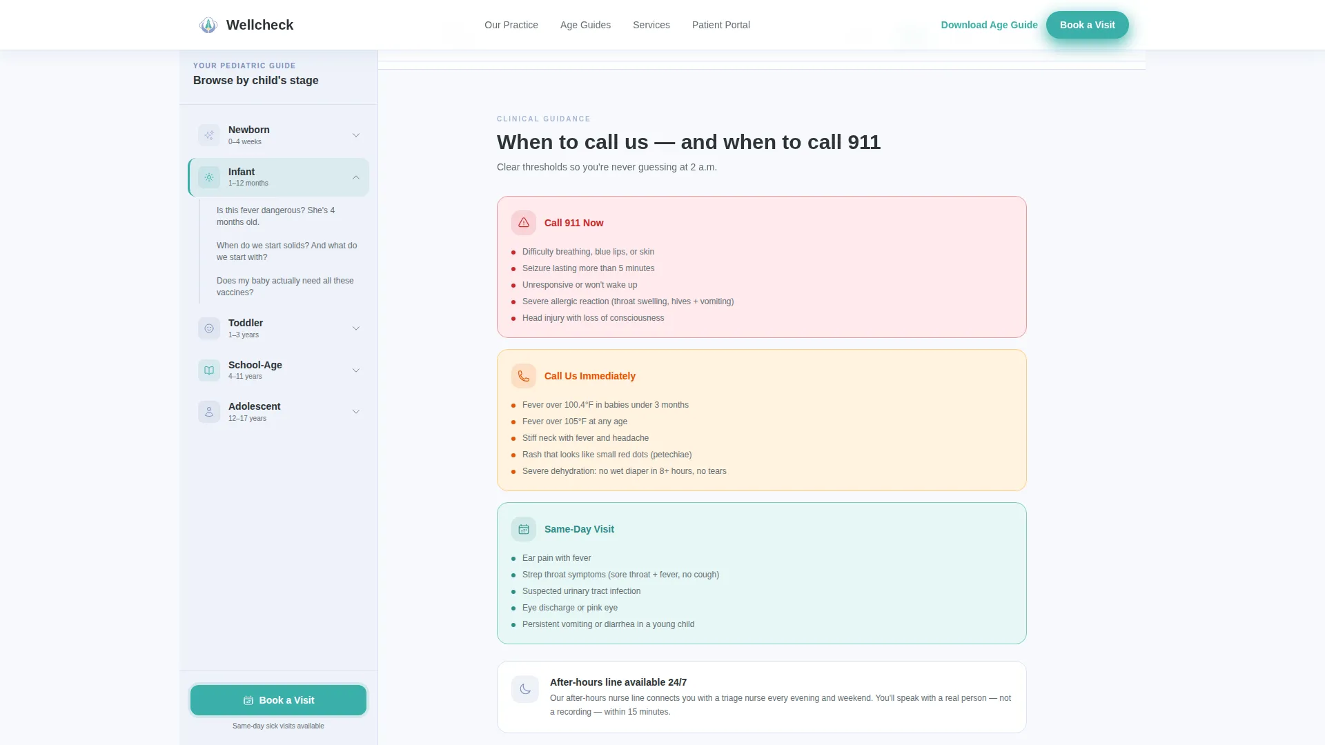 Specialist Pediatric & Child Health Appointment Booking Website Template