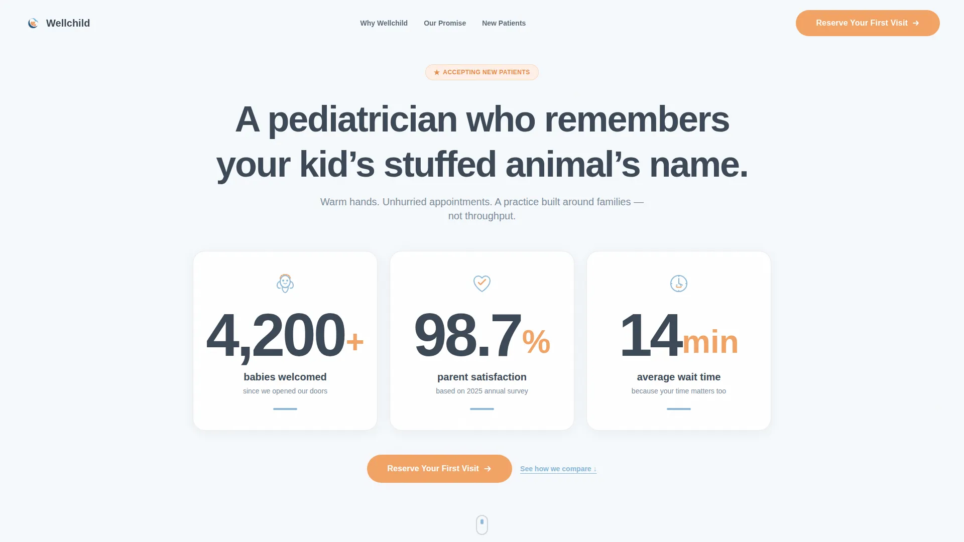 Pediatrician New Patient Landing Page Template