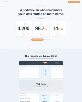 Pediatrician New Patient Landing Page Template