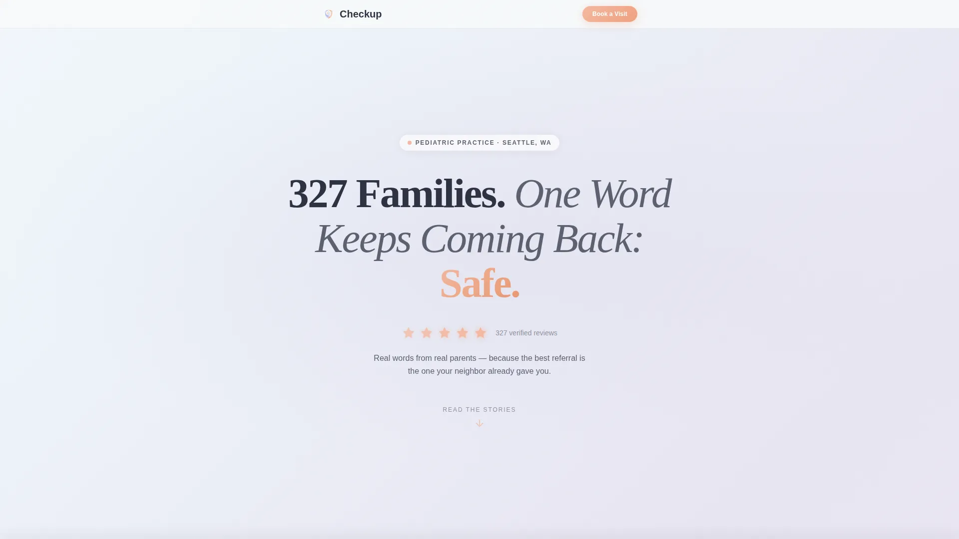 Pediatrician Testimonial Landing Page Template