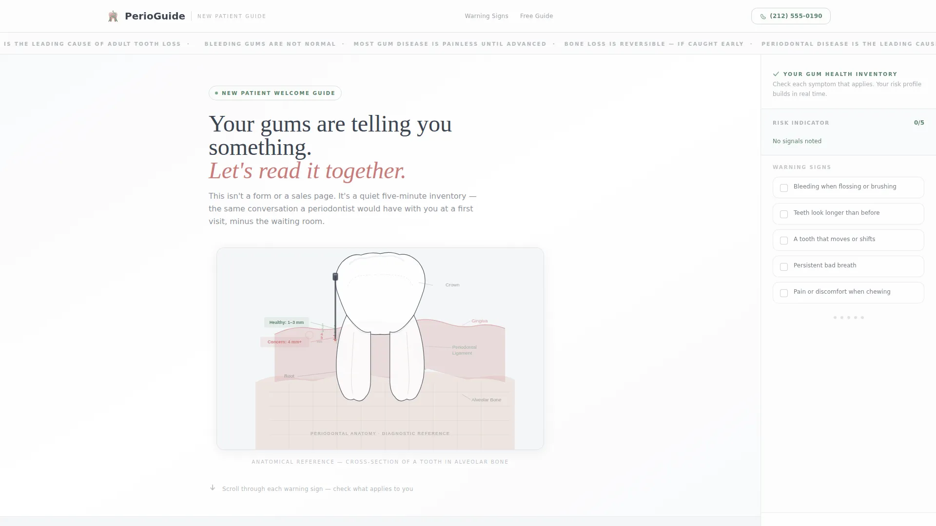 Periodontist Booking Website Template