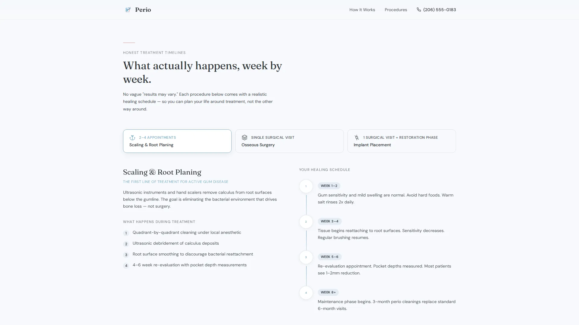 Periodontist Patient Portal Landing Page Template