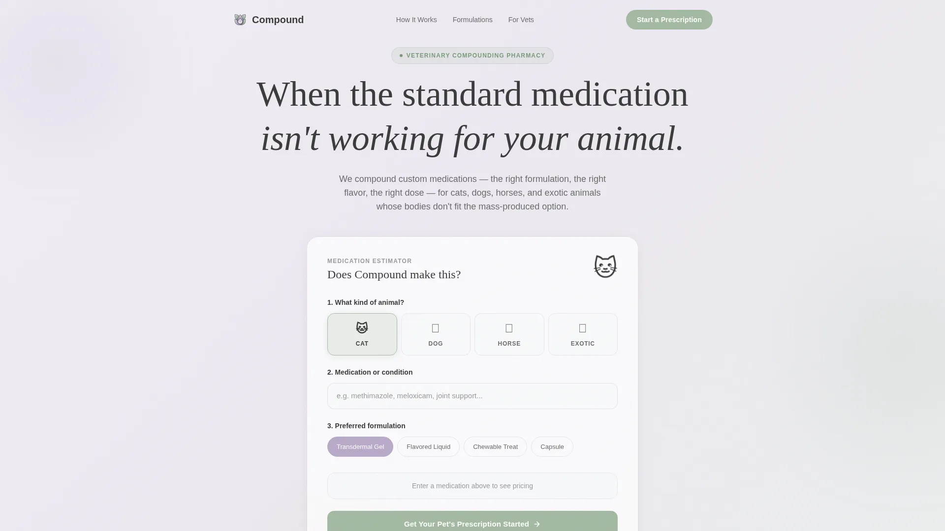 Custom Pet Pharmacy Landing Page Template