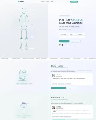 Physical Therapy Condition & Booking Landing Page