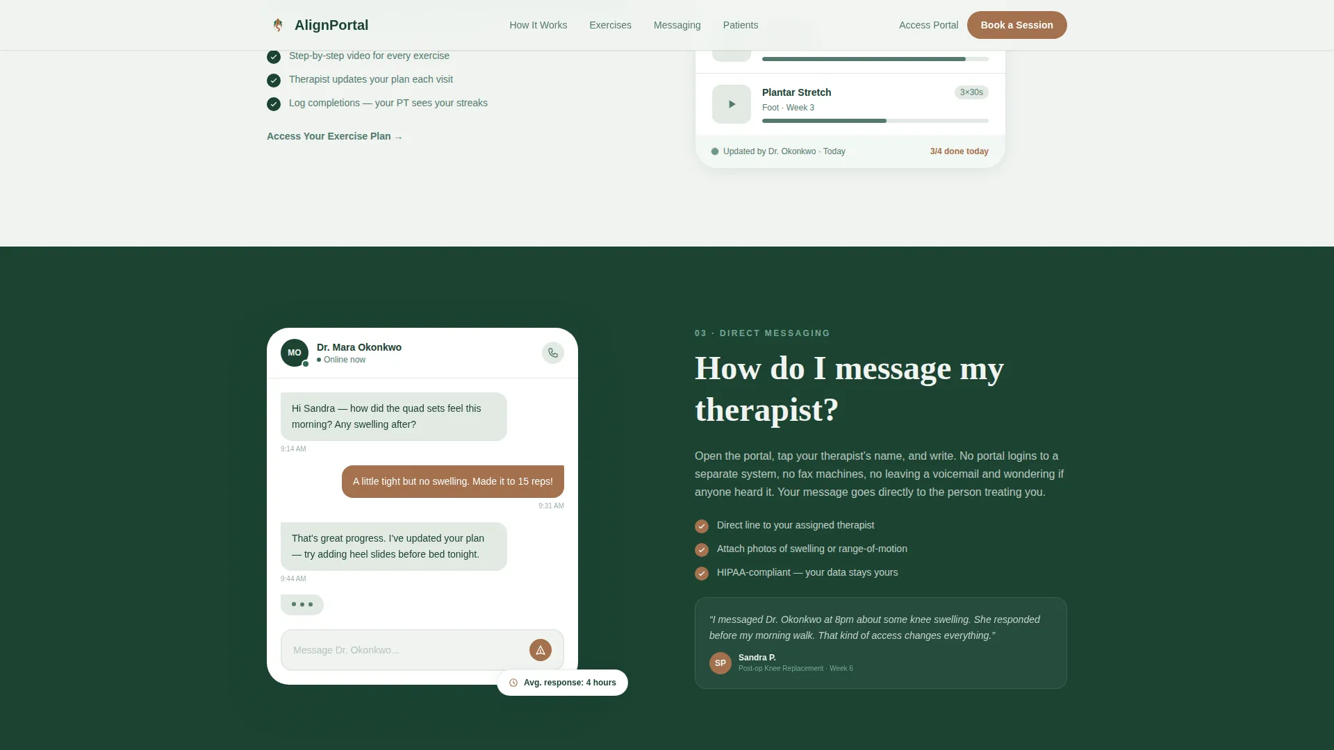 Physical Therapist Patient Booking Website Template