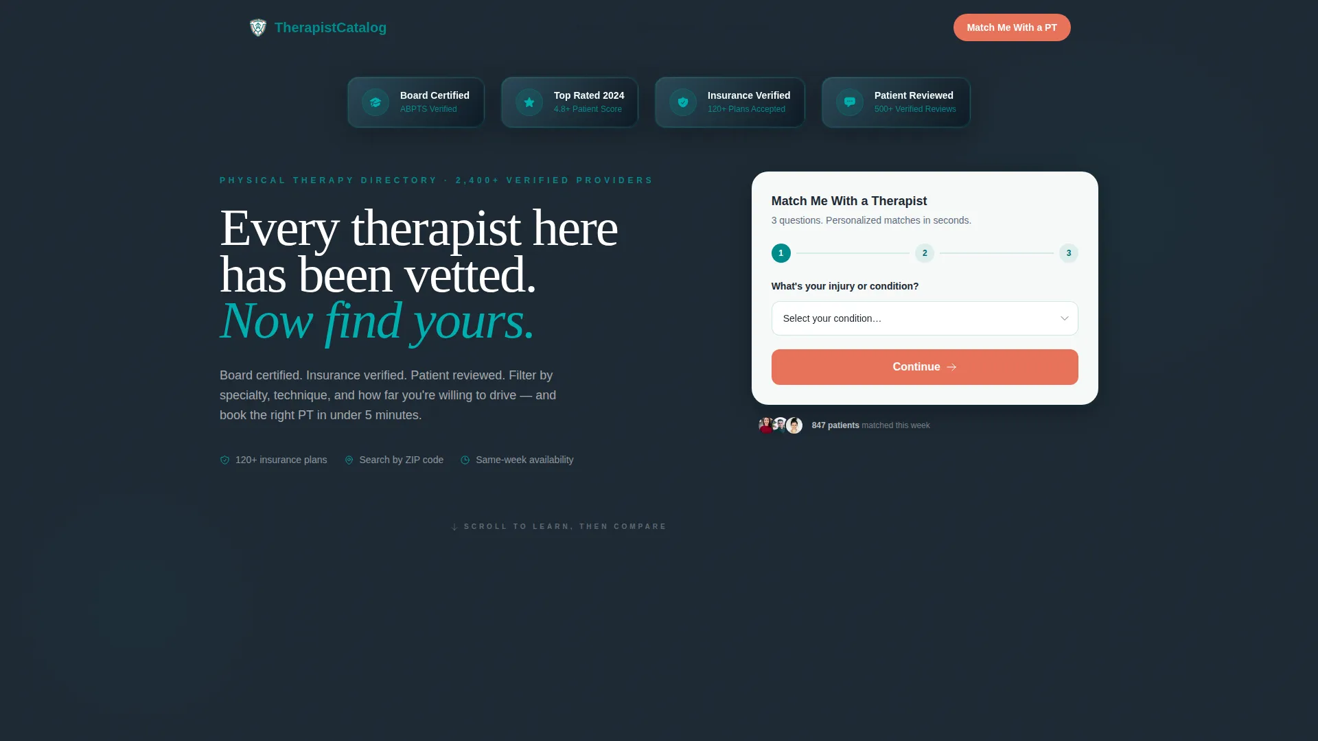 Trusted Physical Therapist Landing Page Template