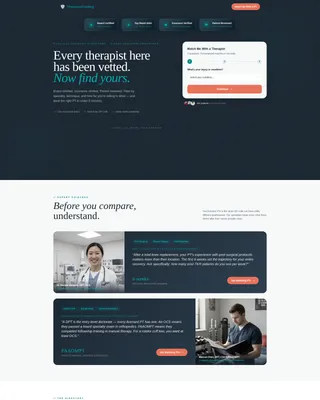 Trusted Physical Therapist Landing Page Template