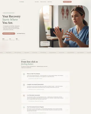 Virtual Physical Therapy Landing Page Template